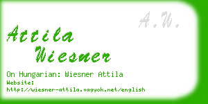 attila wiesner business card